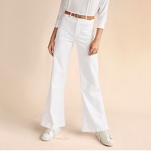 Express Extreme High Rise White Wide Leg Pants